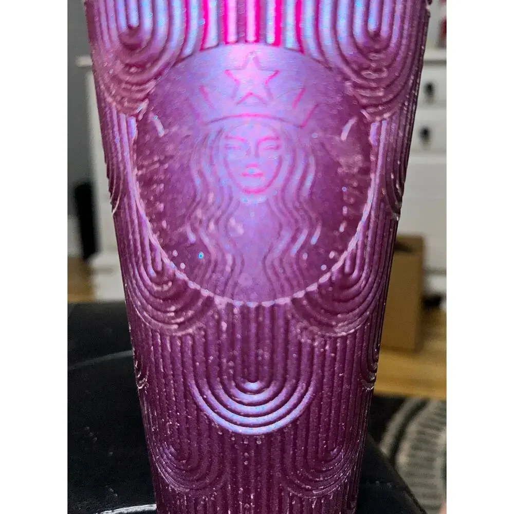 Starbucks 2024 NEW Purple Pearl Shell Mermaid Siren Scales Venti Tumbler 24oz